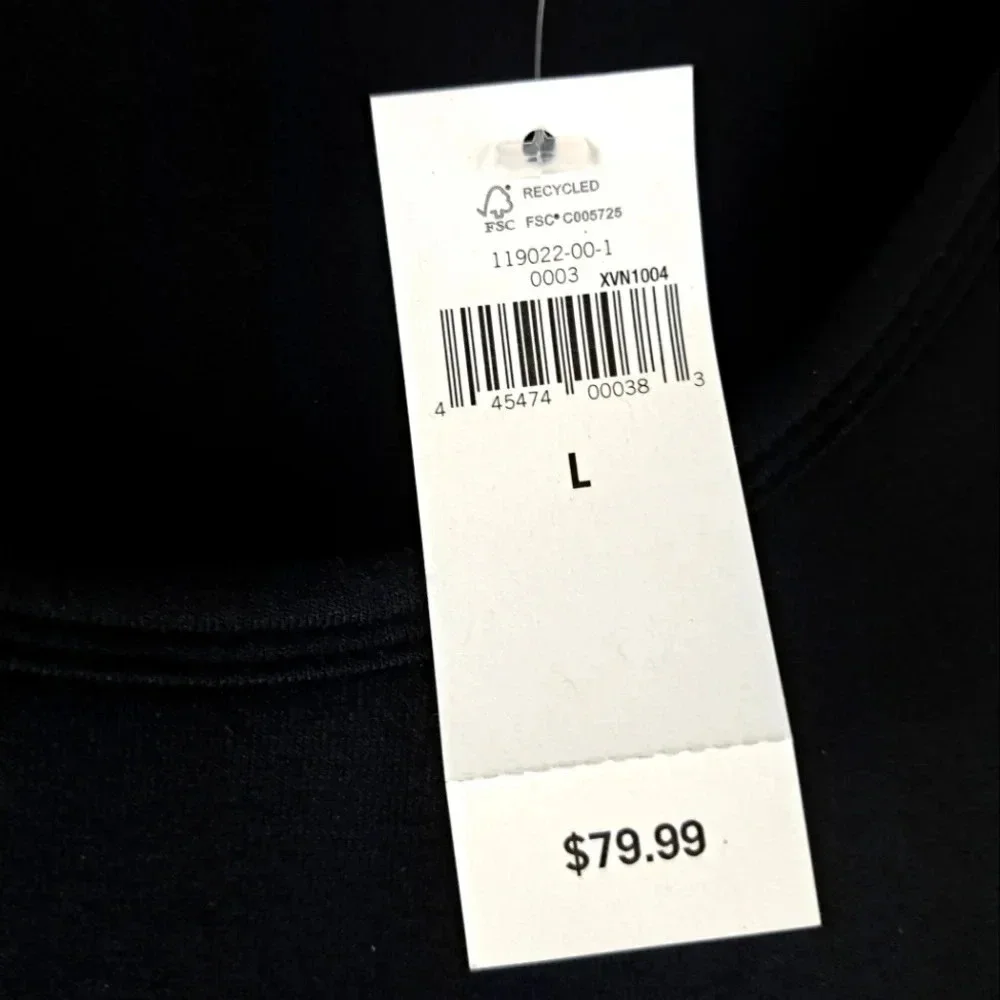 NWT Banana Republic Black Jersey Knit 3/4 Sleeve Layer Dress sz L - Picture 6 of 8